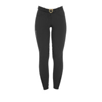 Damenreithose mit Kniegrip aus technischem Gewebe Clio Equestro Schwarz