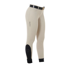 Damenreithose mit Vollbesatz Aria aus technischem Gewebe Equestro Oxford-Tan Rosa