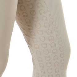 Damenreithose mit Vollbesatz Aria aus technischem Gewebe Equestro Oxford-Tan Rosa