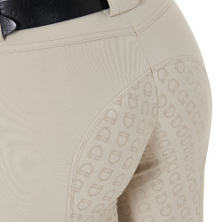 Damenreithose mit Vollbesatz Aria aus technischem Gewebe Equestro Oxford-Tan Rosa