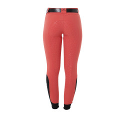 Damenreithose mit Vollbesatz Aria aus technischem Gewebe Equestro Mohnrot
