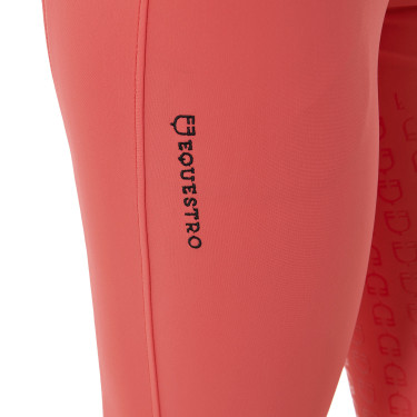 Damenreithose mit Vollbesatz Aria aus technischem Gewebe Equestro Mohnrot