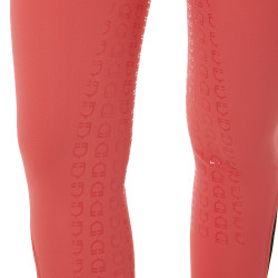 Damenreithose mit Vollbesatz Aria aus technischem Gewebe Equestro Mohnrot