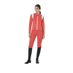 Damenreithose mit Vollbesatz Aria aus technischem Gewebe Equestro Mohnrot