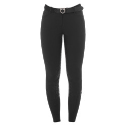 Damenreithose mit Vollbesatz Aria aus technischem Gewebe Equestro Schwarz