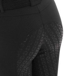 Damenreithose mit Vollbesatz Aria aus technischem Gewebe Equestro Schwarz