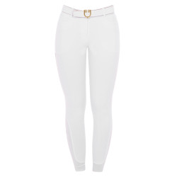 Damenreithose mit Vollbesatz Aria aus technischem Gewebe Equestro Weiß Wei&amp;amp;amp;amp;amp;szlig;