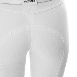 Damenreithose mit Vollbesatz Aria aus technischem Gewebe Equestro Weiß Wei&amp;amp;amp;amp;amp;szlig;