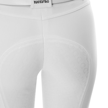 Damenreithose mit Vollbesatz Aria aus technischem Gewebe Equestro Weiß Wei&amp;amp;amp;amp;amp;szlig;