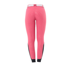 Damenreithose mit Vollbesatz Aria aus technischem Gewebe Equestro Geißblatt Rosa