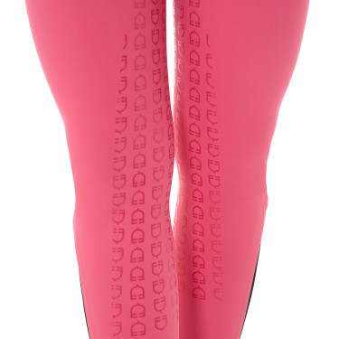 Damenreithose mit Vollbesatz Aria aus technischem Gewebe Equestro Geißblatt Rosa