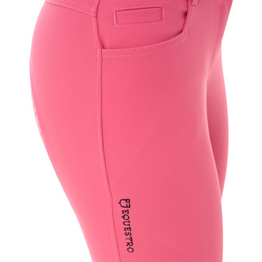 Damenreithose mit Vollbesatz Aria aus technischem Gewebe Equestro Geißblatt Rosa