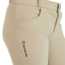 Kinderhose aus technischem Gewebe Equestro Weihrauch Beige