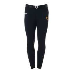Herrenhose mit Kniebesatz Kollektion Scuderia Equestro Schwarz