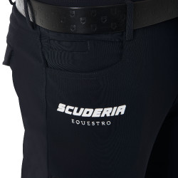 Herrenhose mit Kniebesatz Kollektion Scuderia Equestro Schwarz
