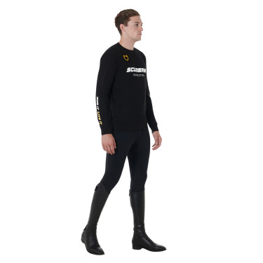 Herrenhose mit Kniebesatz Kollektion Scuderia Equestro Schwarz