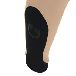 Eng anliegende Herrenreithose mit Grip und Caspar Equestro Logo Weihrauch Beige