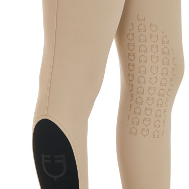 Eng anliegende Damenreithose mit Grip und Zenda Equestro Logo Weihrauch Beige