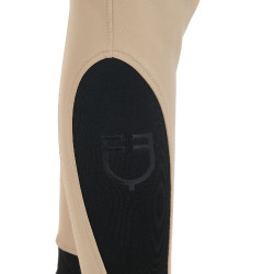 Eng anliegende Damenreithose mit Grip und Zenda Equestro Logo Weihrauch Beige