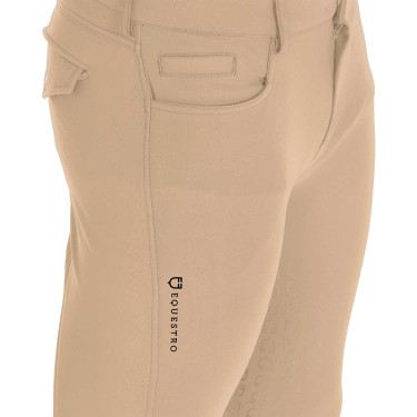 Eng anliegende Herrenreithose mit Vollbesatz Aria Equestro Weihrauch Beige