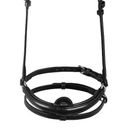 Acavallo Kombinierte Reithalfter mit Schnellverschluss Schwarz