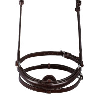 Acavallo Kombinierte Reithalfter mit Schnellverschluss Dunkelbraun