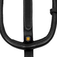Leder-Martingal mit kontrastierenden Nähten Equestro Schwarz Leder-Martingal mit kontrastierenden Nähten Equestro Schwarz