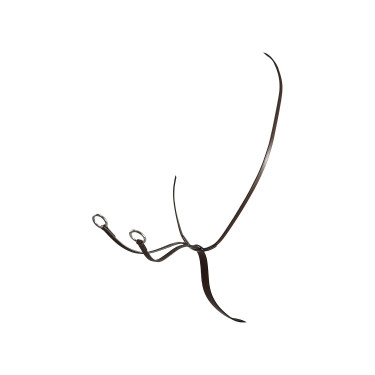 Martingal mit Lederriemen Equestro Dunkelbraun