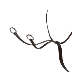 Martingal mit Lederriemen Equestro Dunkelbraun