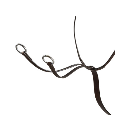 Martingal mit Lederriemen Equestro Dunkelbraun