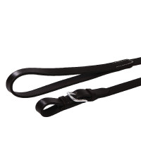 Lederlonge mit silberner Kette Equestro Dunkelbraun Lederlonge mit silberner Kette Equestro Dunkelbraun