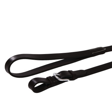 Lederlonge mit silberner Kette Equestro