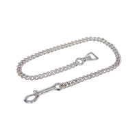 Lederlonge mit silberner Kette Equestro Dunkelbraun Lederlonge mit silberner Kette Equestro Dunkelbraun