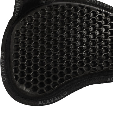 Hexagonales Gel-Stoßdämpfer Schaf Acavallo Schwarz / schwarz