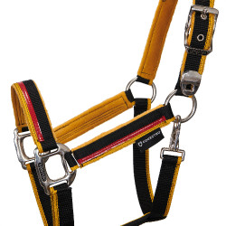 Nylonhalfter mit Führstrick Red Trim Equestro Nylonhalfter mit Führstrick Red Trim Equestro