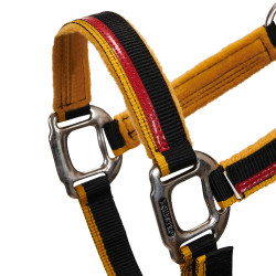 Nylonhalfter mit Führstrick Red Trim Equestro Nylonhalfter mit Führstrick Red Trim Equestro