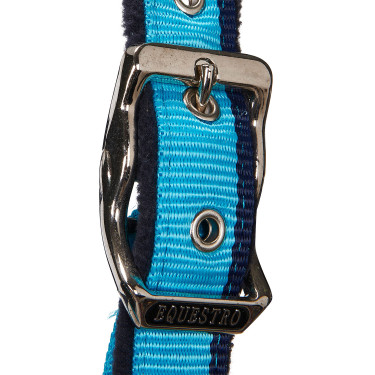Nylonhalfter mit Führstrick Red Trim Equestro Türkis / Rot / Marineblau Nylonhalfter mit Führstrick Red Trim Equestro Türkis / Rot / Marineblau