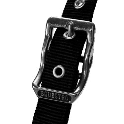Nylonhalfter mit Führstrick und Fleece-Futter Equestro Schwarz