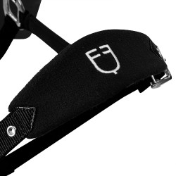 Nylonhalfter mit Führstrick und Fleece-Futter Equestro Schwarz