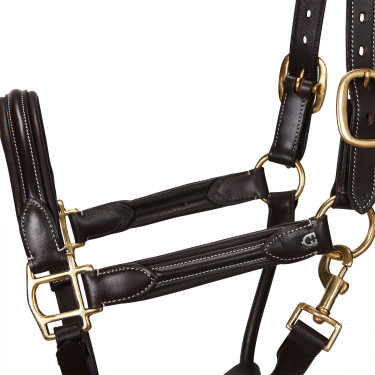 Oberer Lederhalfter Equestro Dunkelbraun