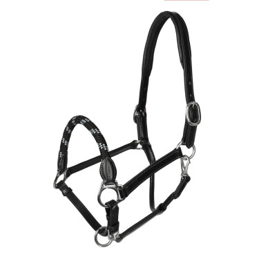 Lederhalfter mit ergonomischem Schutz und Nasenriemen aus Seil Acavallo