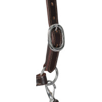 Lederhalfter mit ergonomischem Schutz und Nasenriemen aus Seil Acavallo Dunkelbraun