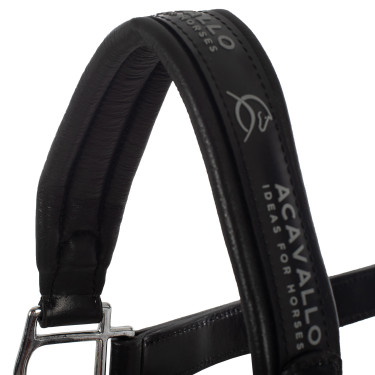 Lederhalfter mit ergonomischem Kälberschutz Acavallo Lederhalfter mit ergonomischem Kälberschutz Acavallo