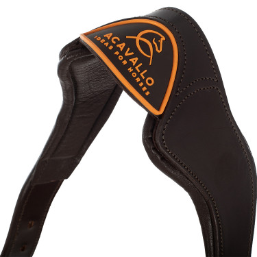 Lederhalfter mit ergonomischem Kälberschutz Acavallo Dunkelbraun