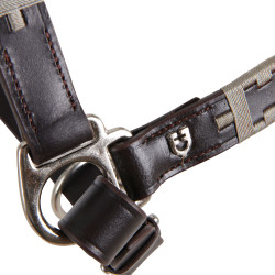 Lederhalfter mit geometrischem Polo-Muster Equestro Dunkelbraun