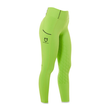Mädchen-Leggings mit Grip und Equestro-Logo Mädchen-Leggings mit Grip und Equestro-Logo