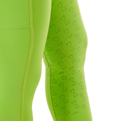 Mädchen-Leggings mit Grip und Equestro-Logo Limettengrün Gr&amp;amp;amp;amp;amp;amp;amp;amp;uuml;n