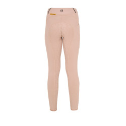 Mädchen-Leggings mit Grip und Equestro-Logo Rosen-Cameo Rosa