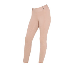 Mädchen-Leggings mit Grip und Equestro-Logo Rosen-Cameo Rosa