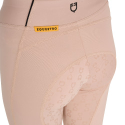 Mädchen-Leggings mit Grip und Equestro-Logo Rosen-Cameo Rosa